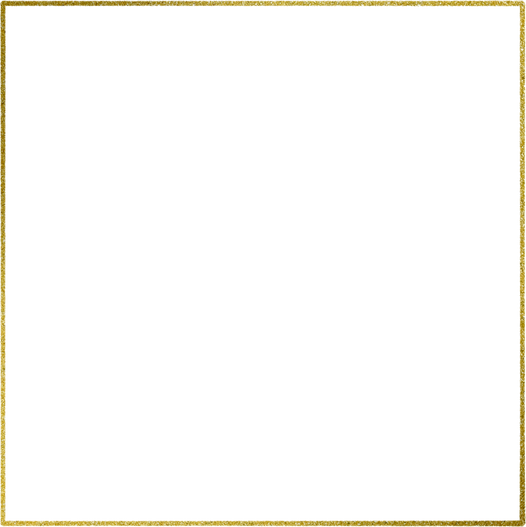 Gold square frame element with line border png.